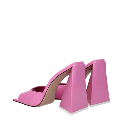 Les plateformes en cuir rose Attico