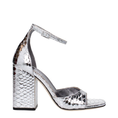 Paris Texas Gray Leather Platforms