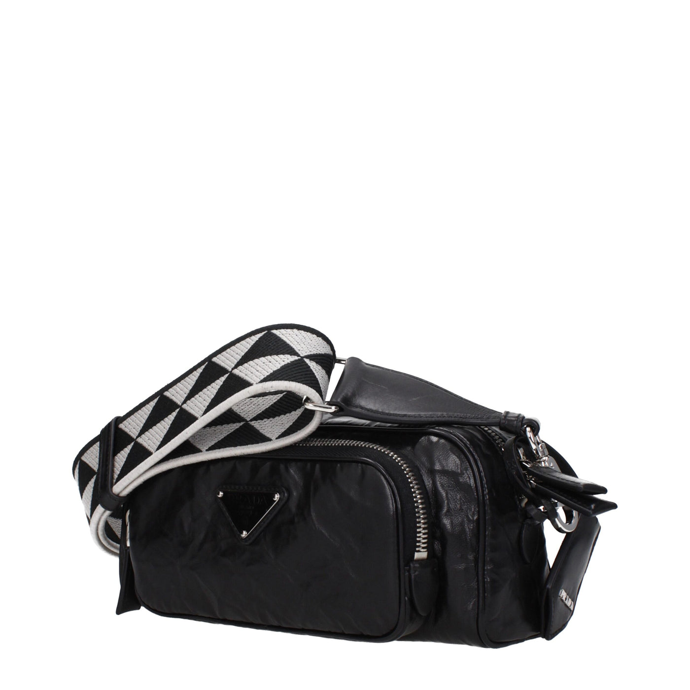 Prada zwarte leren crossbodytassen