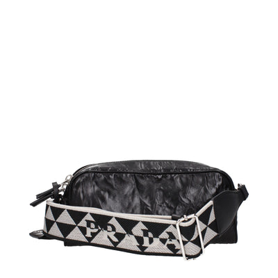 Prada zwarte leren crossbodytassen