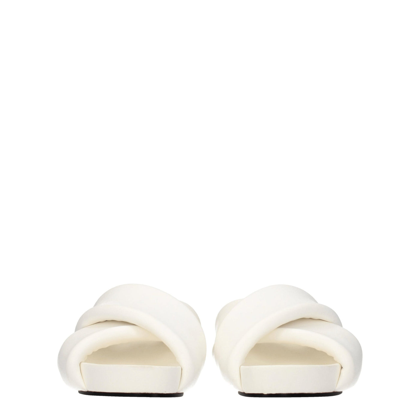 Sandales chaussons en cuir blanc Jil Sander