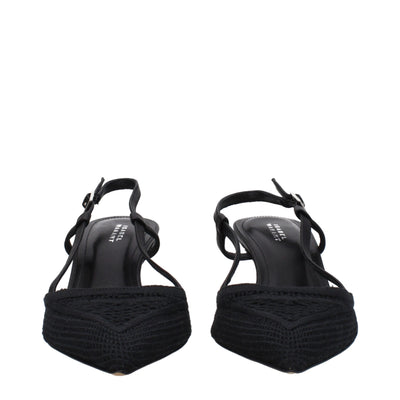 Isabel Marant Black Fabric Mid Heel Pumps
