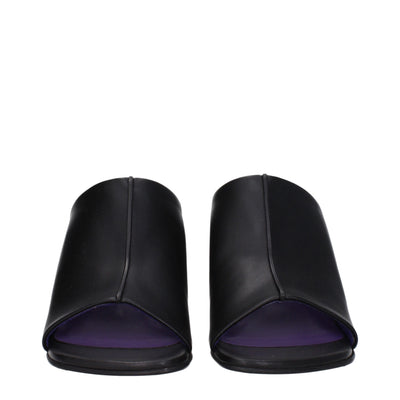 Stella McCartney Black Leather Stiletto Heels Sandals