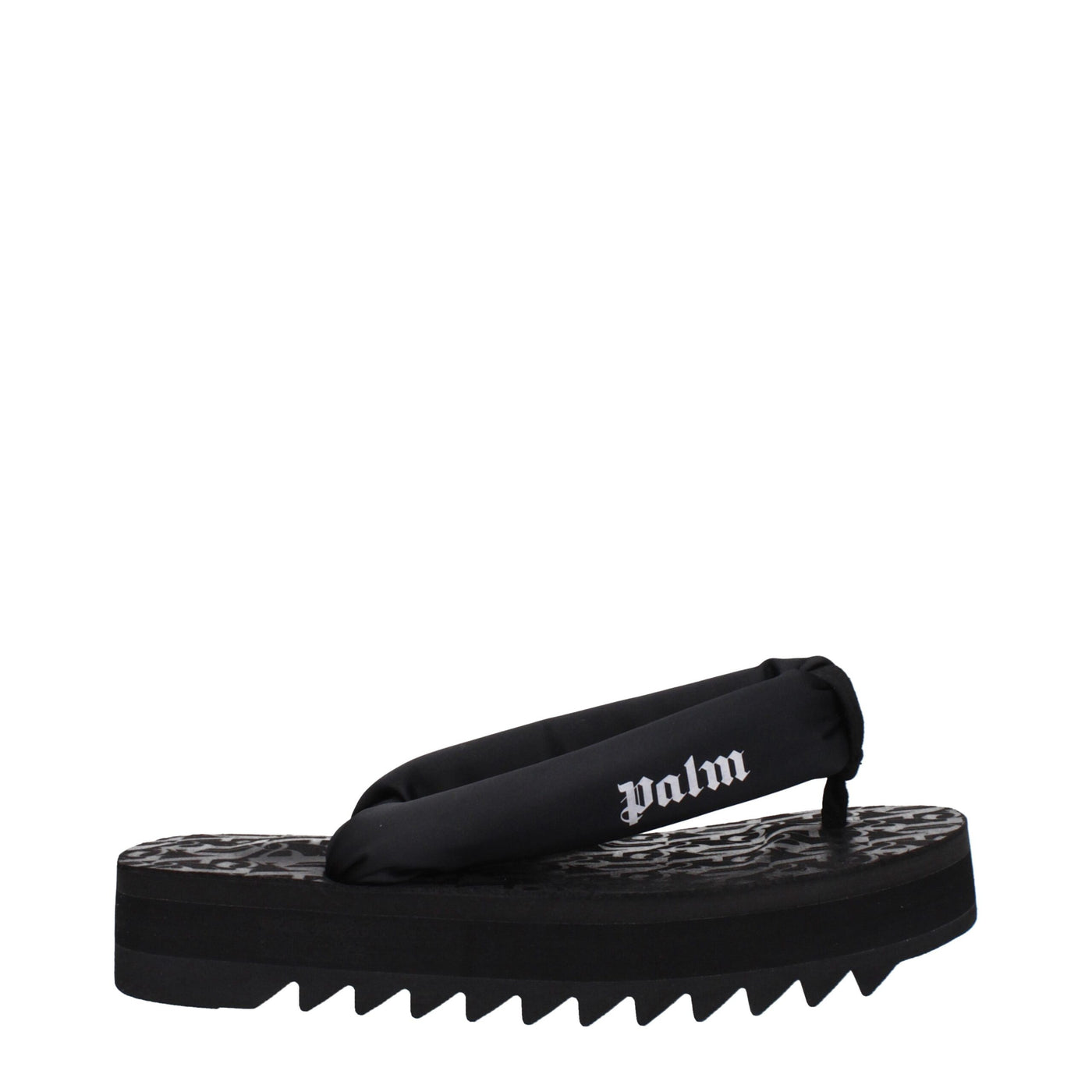 Palm Angels Black Fabric Flip-Flop Sandals