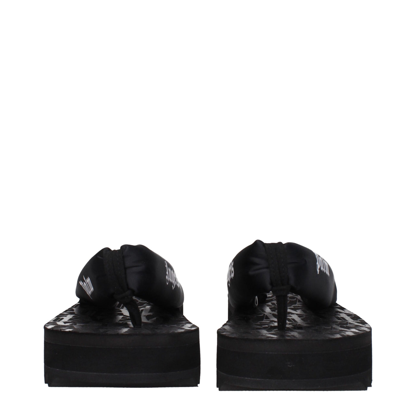 Palm Angels Black Fabric Flip-Flop Sandals