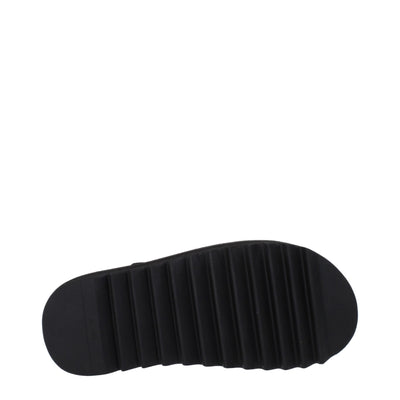 Palm Angels Black Fabric Flip-Flop Sandals