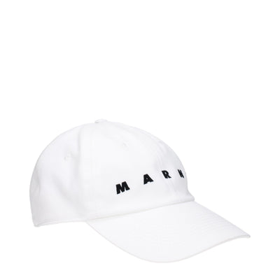 Marni Witte Katoenen Petten (Honkbalpet)