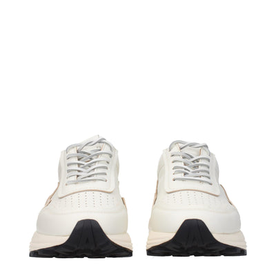 Buttero White Leather Low Tops