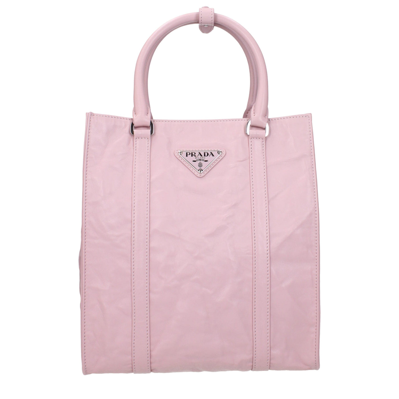 Sacs à main en cuir rose Prada