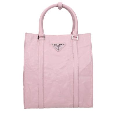 Sacs à main en cuir rose Prada