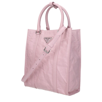 Sacs à main en cuir rose Prada