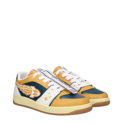 Baskets basses en cuir vert Enterprise Japan