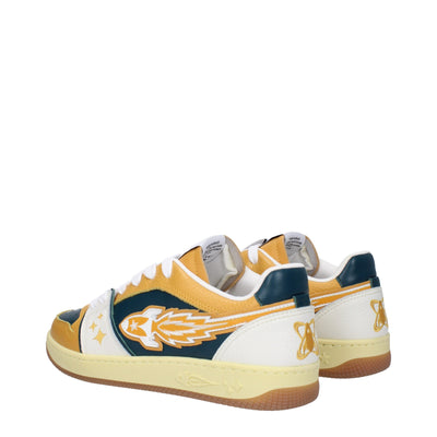 Baskets basses en cuir vert Enterprise Japan