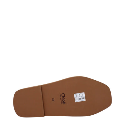 Chloé Yellow Fabric Slippers Sandals