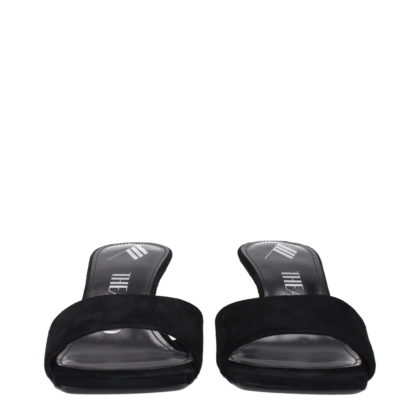 The Attico Black Leather Platforms