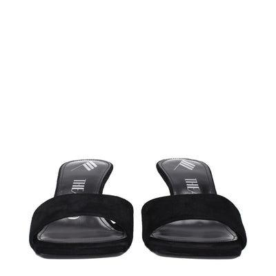 The Attico Black Leather Platforms