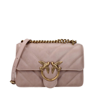 PINKO Roze leren crossbodytassen