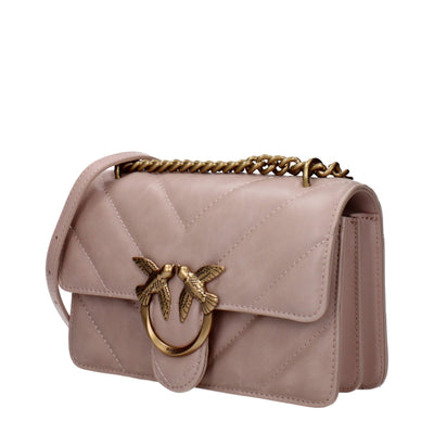PINKO Roze leren crossbodytassen