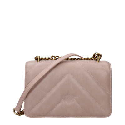 PINKO Roze leren crossbodytassen