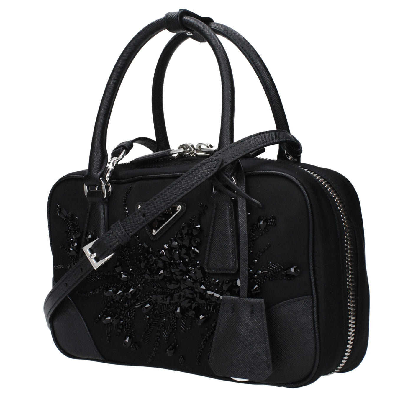 Sacs à main Prada en tissu noir