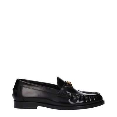 Versace Zwarte Leren Instappers