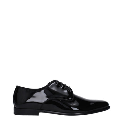 Dolce &amp; Gabbana Zwarte Leren Oxfords en Derbies