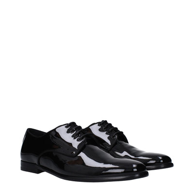 Dolce &amp; Gabbana Zwarte Leren Oxfords en Derbies