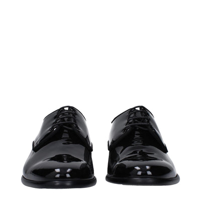 Dolce &amp; Gabbana Zwarte Leren Oxfords en Derbies