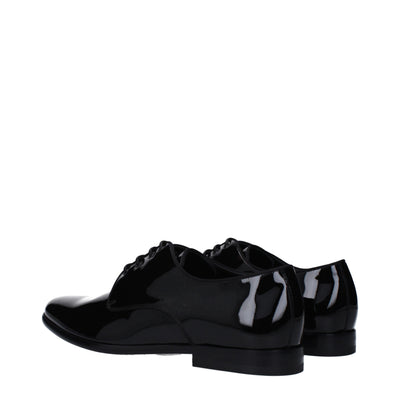Dolce &amp; Gabbana Zwarte Leren Oxfords en Derbies