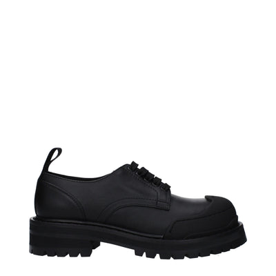 Richelieus et derbies en cuir noir Marni