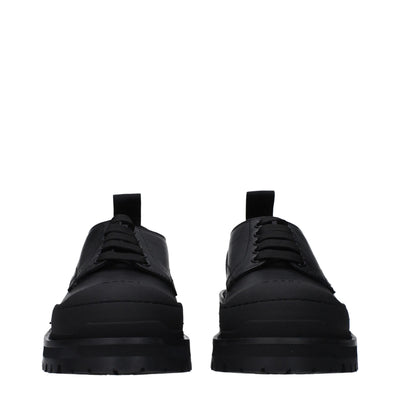 Richelieus et derbies en cuir noir Marni