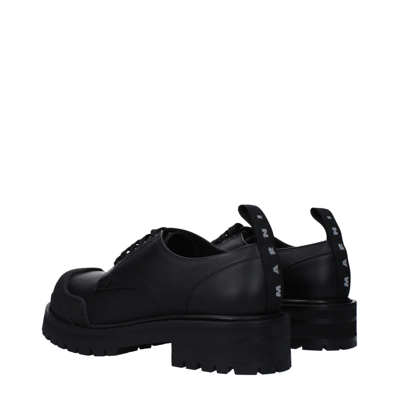 Richelieus et derbies en cuir noir Marni