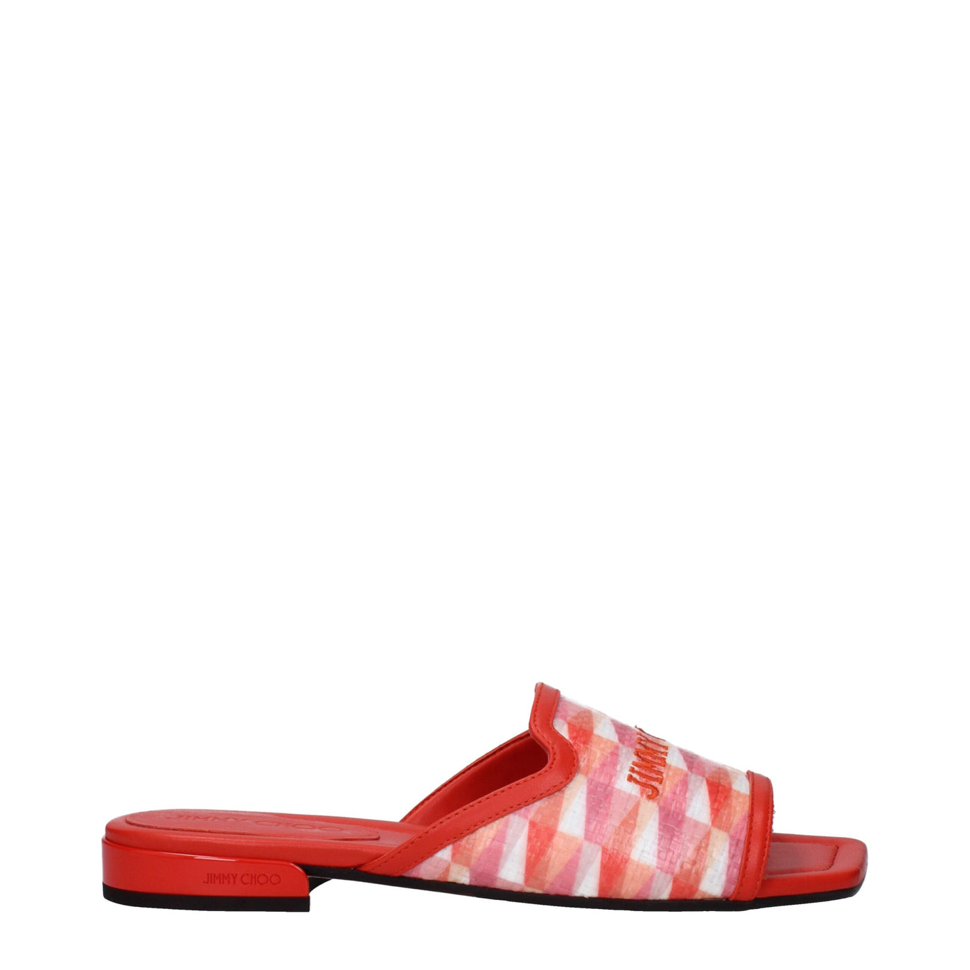 Sandales chaussons en tissu orange Jimmy Choo