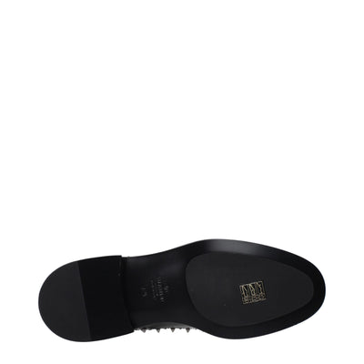 Valentino Garavani Zwarte Leren Oxfords en Derbies