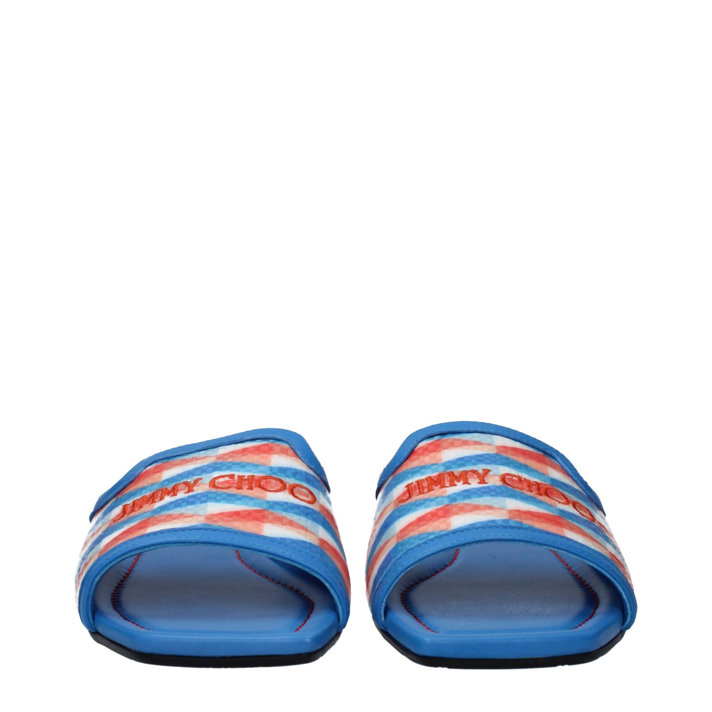 Sandales chaussons en tissu bleu clair Jimmy Choo
