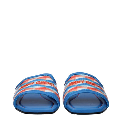 Sandales chaussons en tissu bleu clair Jimmy Choo
