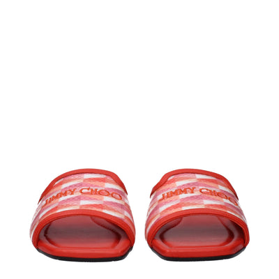 Sandales chaussons en tissu orange Jimmy Choo