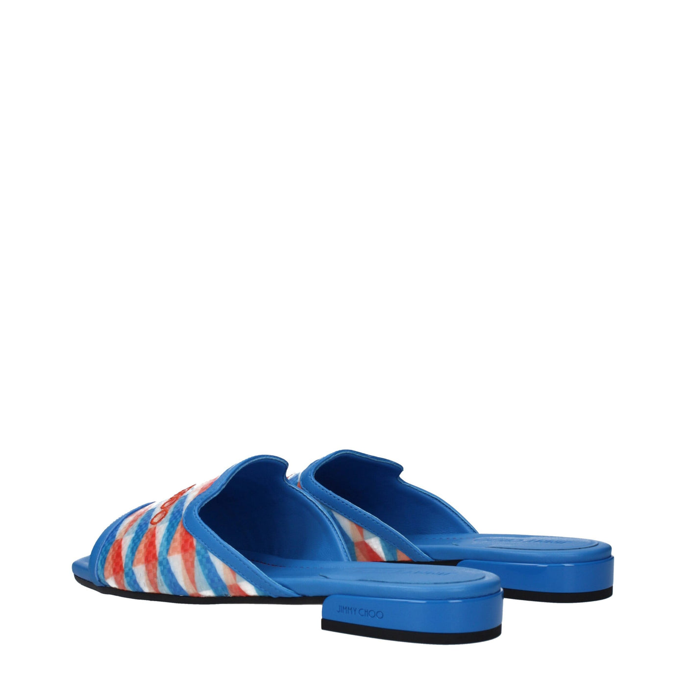 Sandales chaussons en tissu bleu clair Jimmy Choo