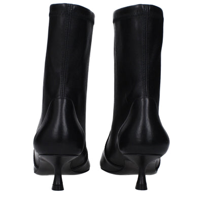 Stuart Weitzman Black Leather Ankle Boots