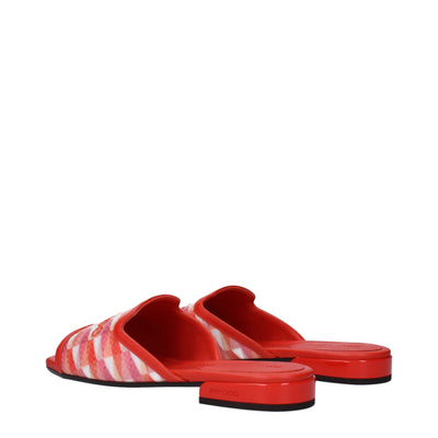 Sandales chaussons en tissu orange Jimmy Choo