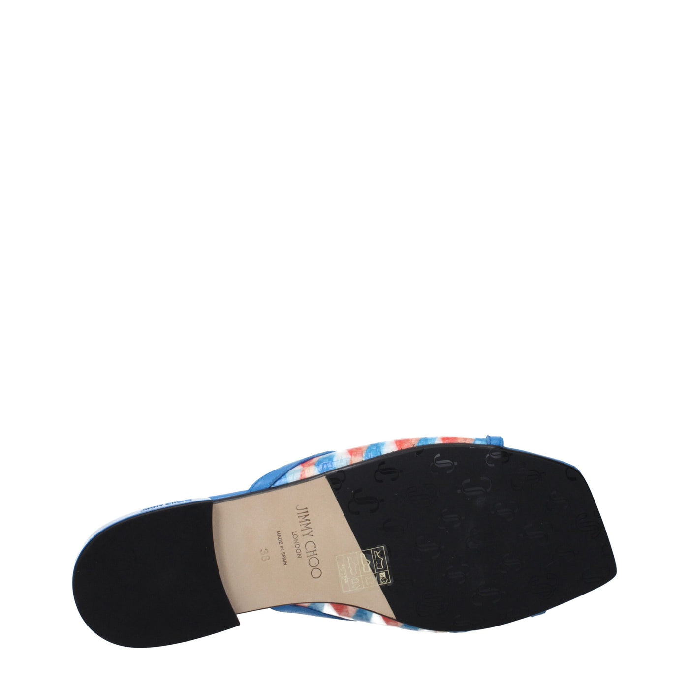 Sandales chaussons en tissu bleu clair Jimmy Choo