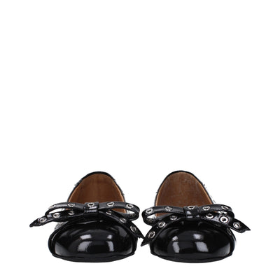 Ballerines en cuir noir Ganni