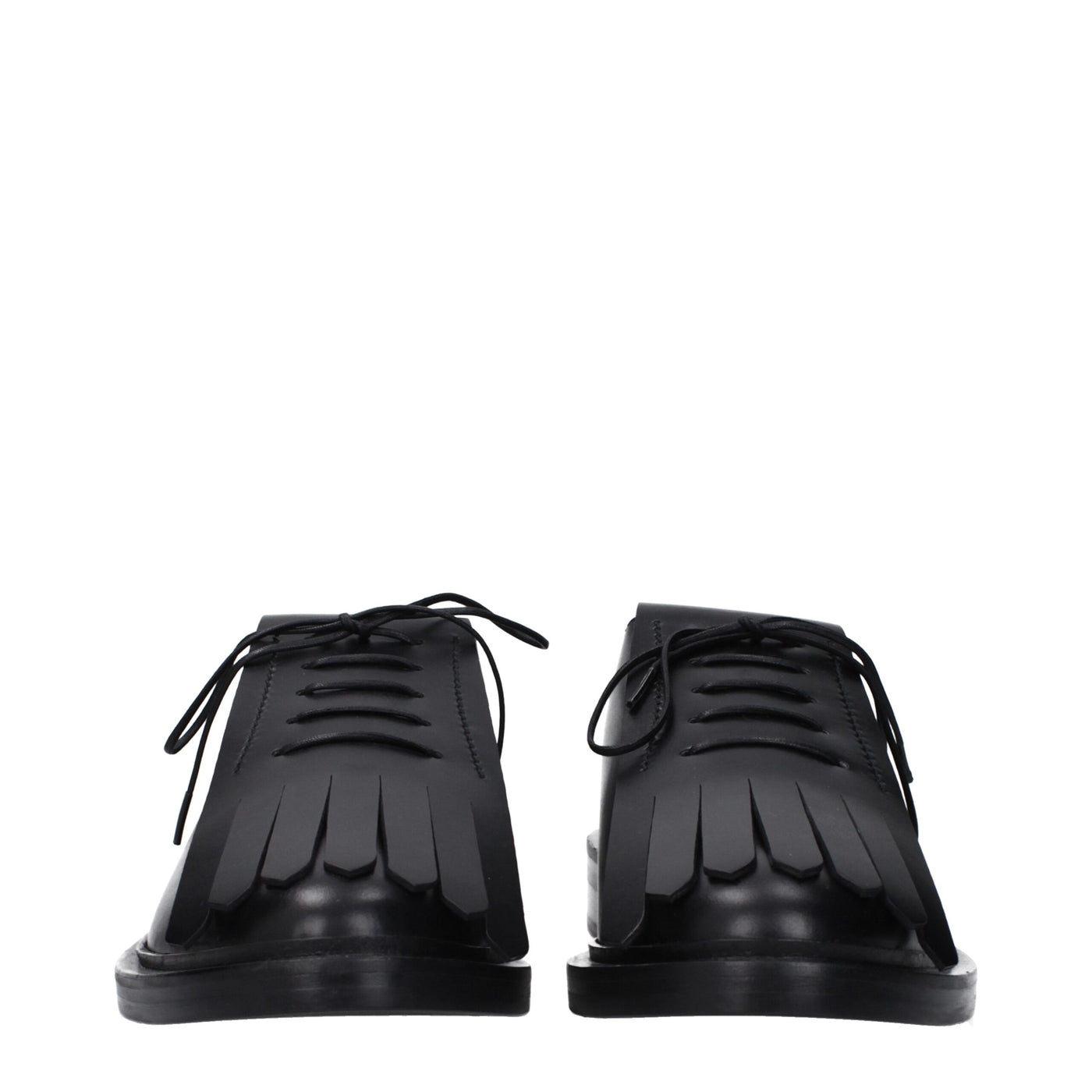 Max Mara Black Leather Oxfords And Derbies