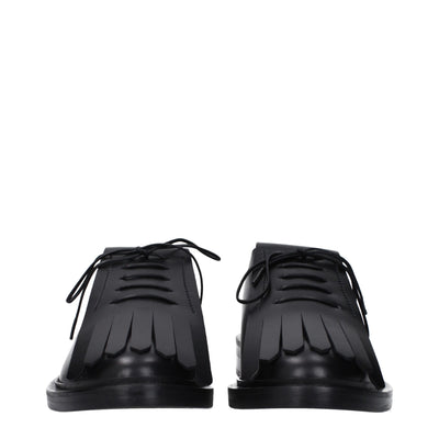 Max Mara Black Leather Oxfords And Derbies
