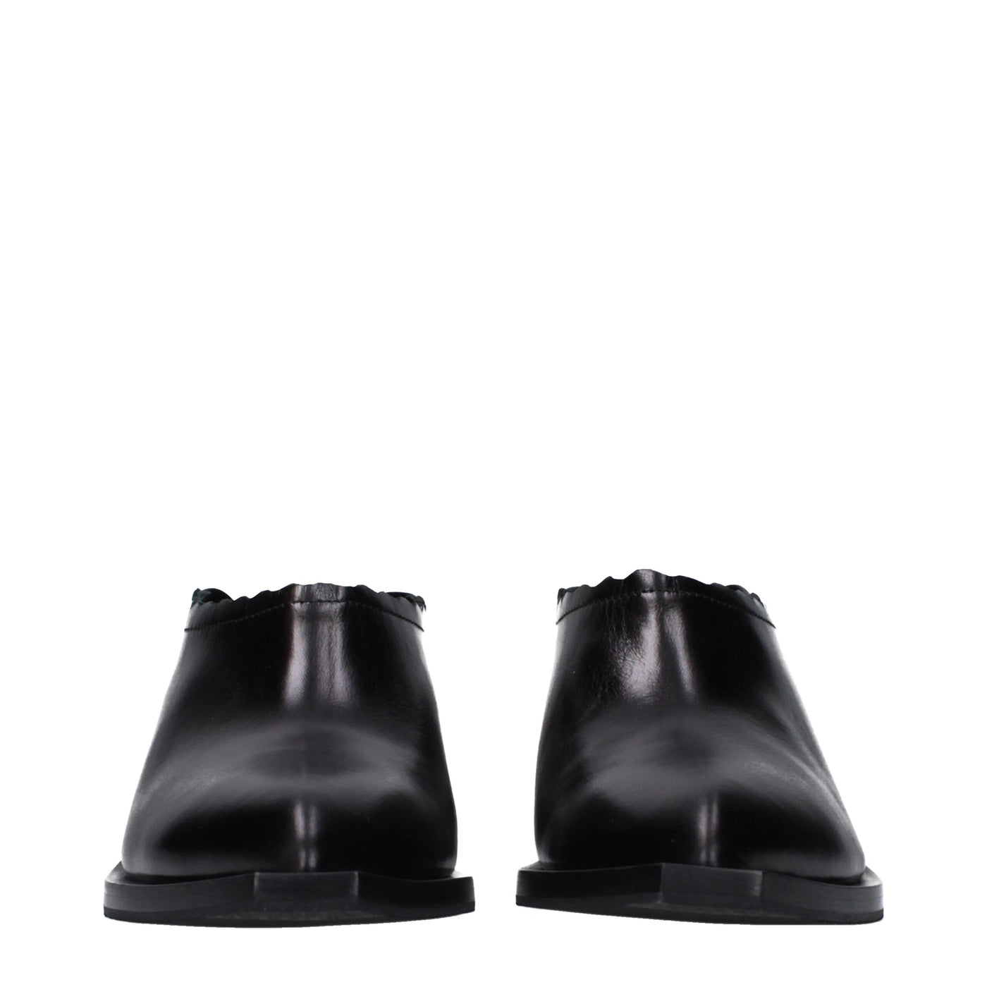 Love Moschino zwarte leren klompen