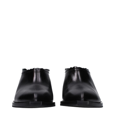 Love Moschino zwarte leren klompen