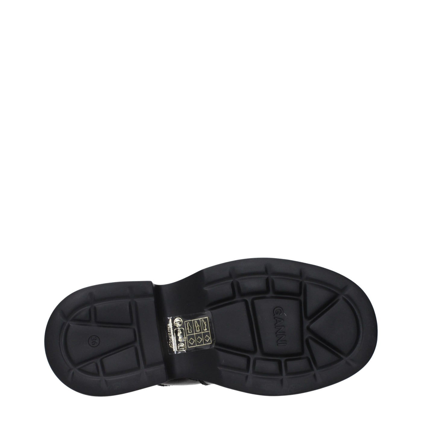 Sandales chaussons en tissu noir Ganni