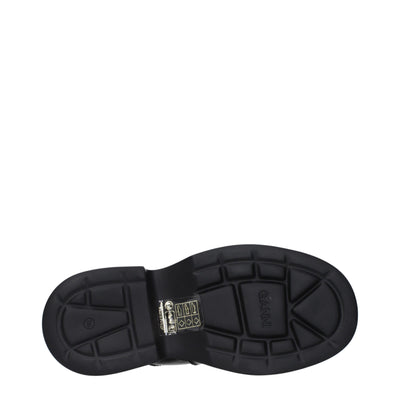 Sandales chaussons en tissu noir Ganni