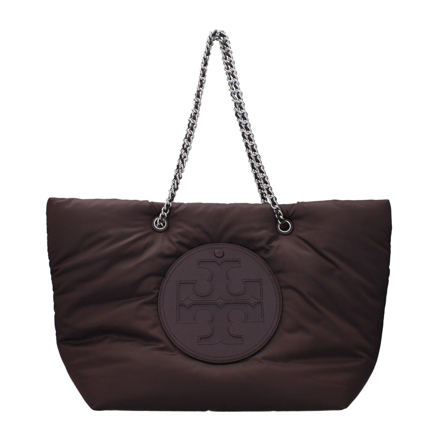 Tory Burch paarse stoffen schoudertassen