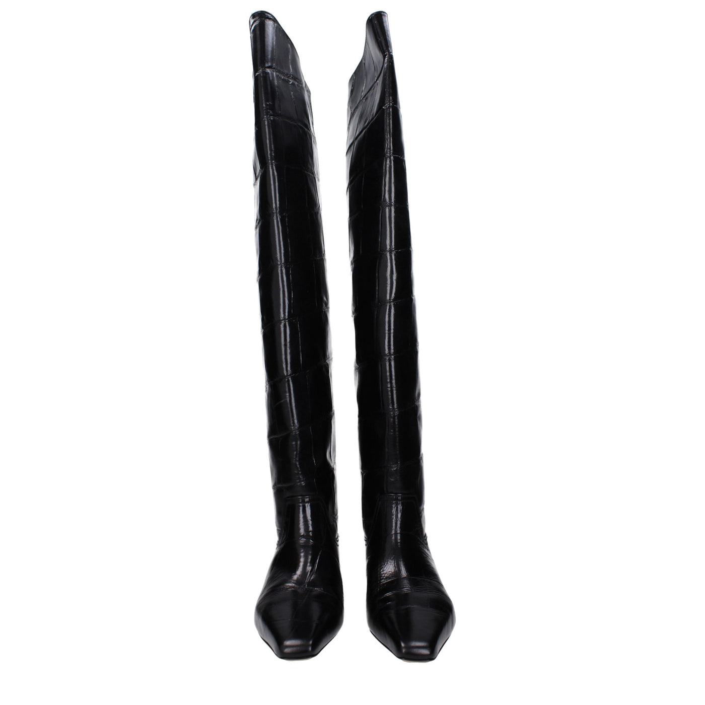 Paris Texas Black Leather Over The Knee